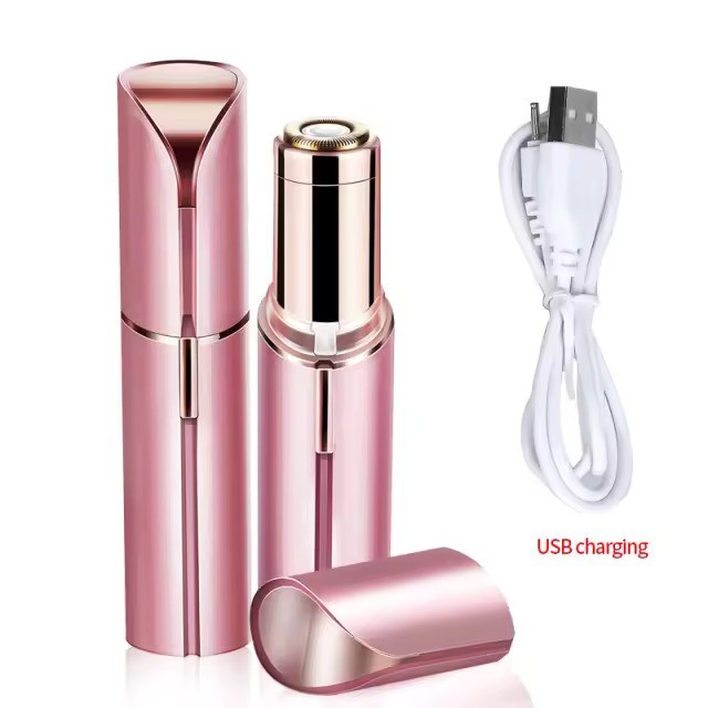Electric Eyebrow Trimmer Mini Epilator Lipstick Facial Hair Removal Portable Women Painless Razor Tool